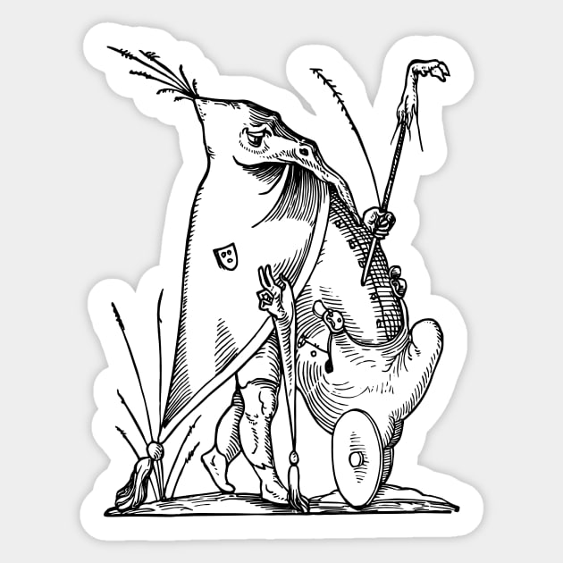 Grotesque #53 The Drolatic Dreams of Pantagruel (1565) Sticker by n23tees